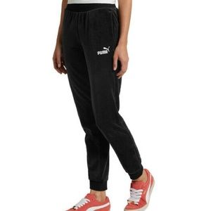Puma essentials black velour pants